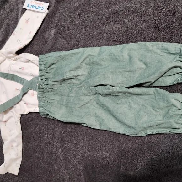 Carter's Green and White Kids Matching Set - Picture 8 of 8